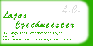 lajos czechmeister business card